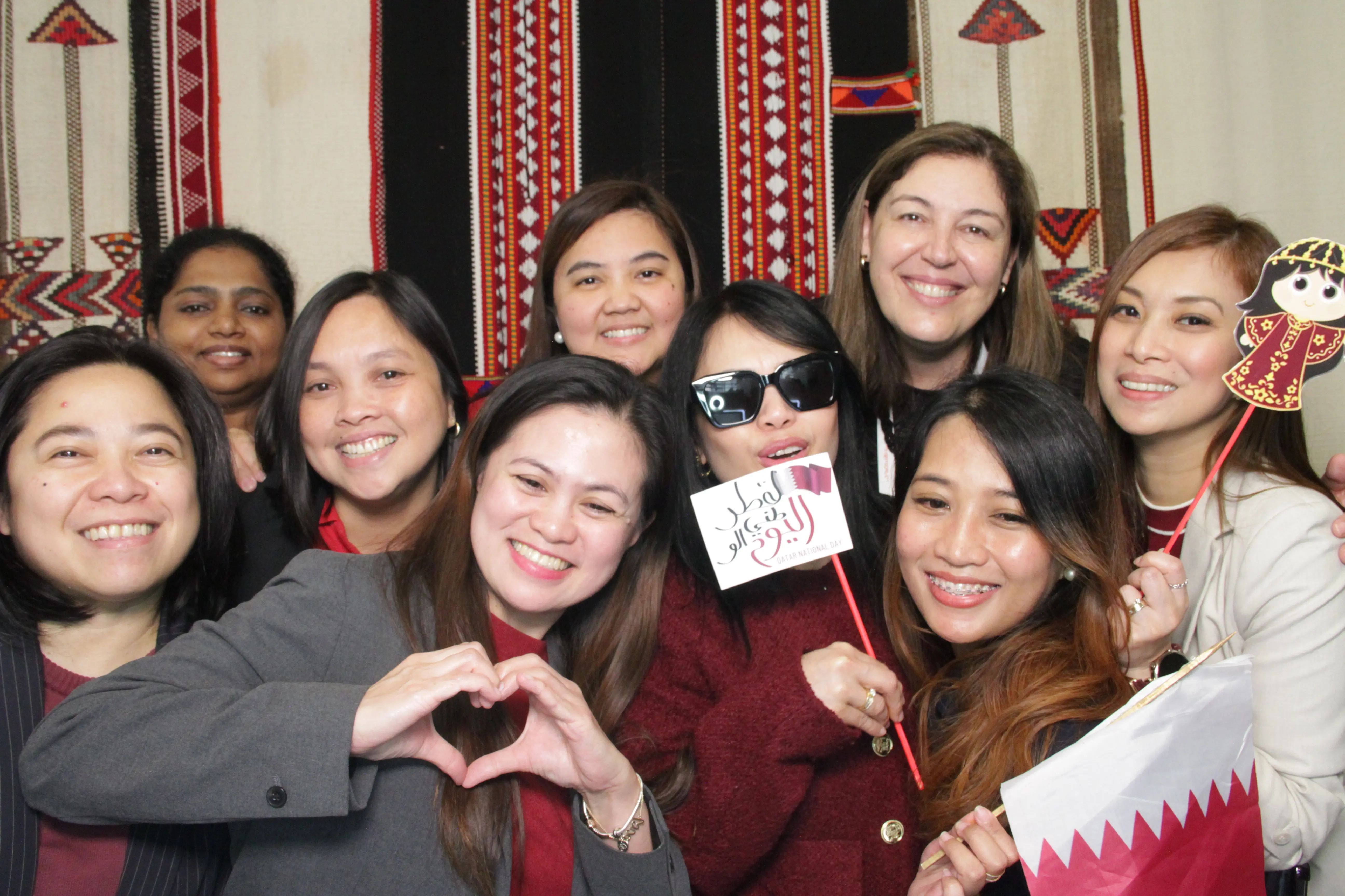 Night event photobooth with lighting